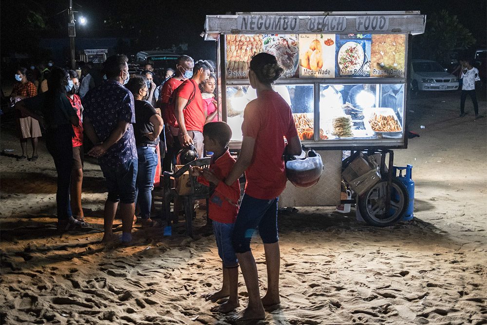 Negombo Beach Park is a safe and lively seaside environment for local families